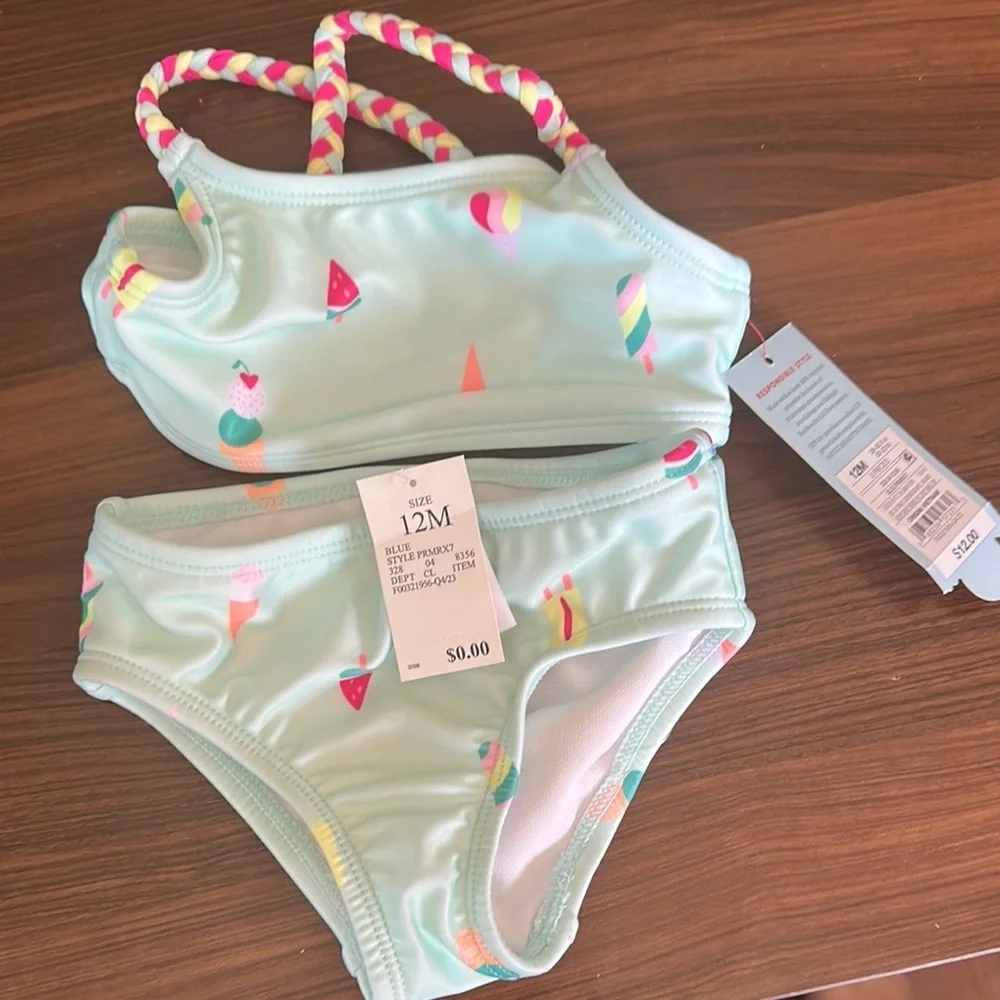 Cat Jack BABY 2 Piece Swim Suit - Size 12 months